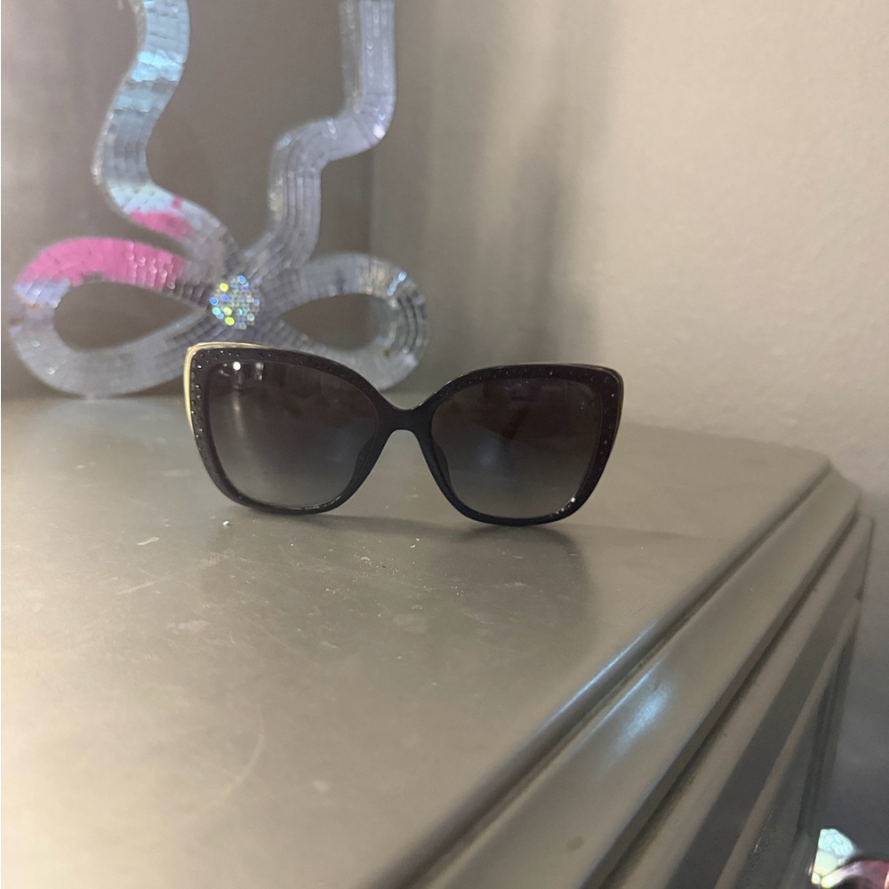 Michael Kors Black Frame Sunglasses with Gold Details - Picture 3 of 7